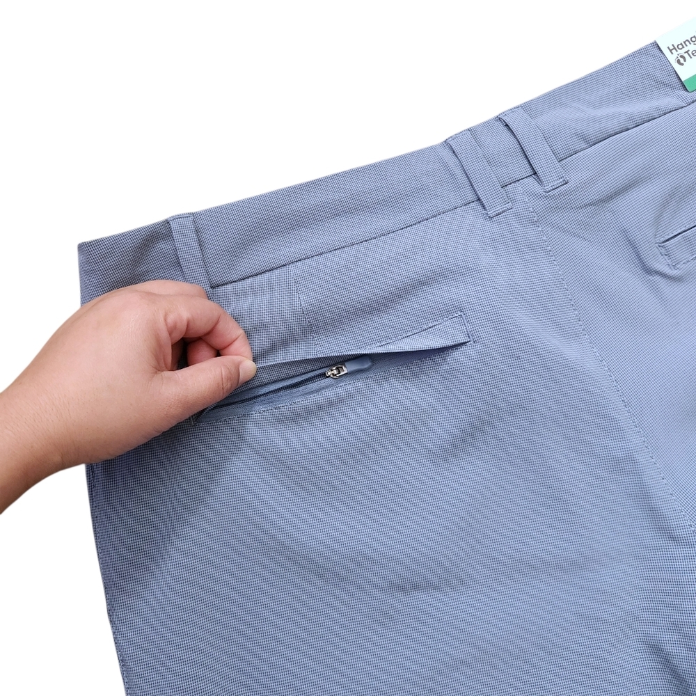 HANG TEN Men's Hybrid Light Blue Zipper Pockets Regular Fit Shorts Size 38 (XL) - Picture 9 of 13